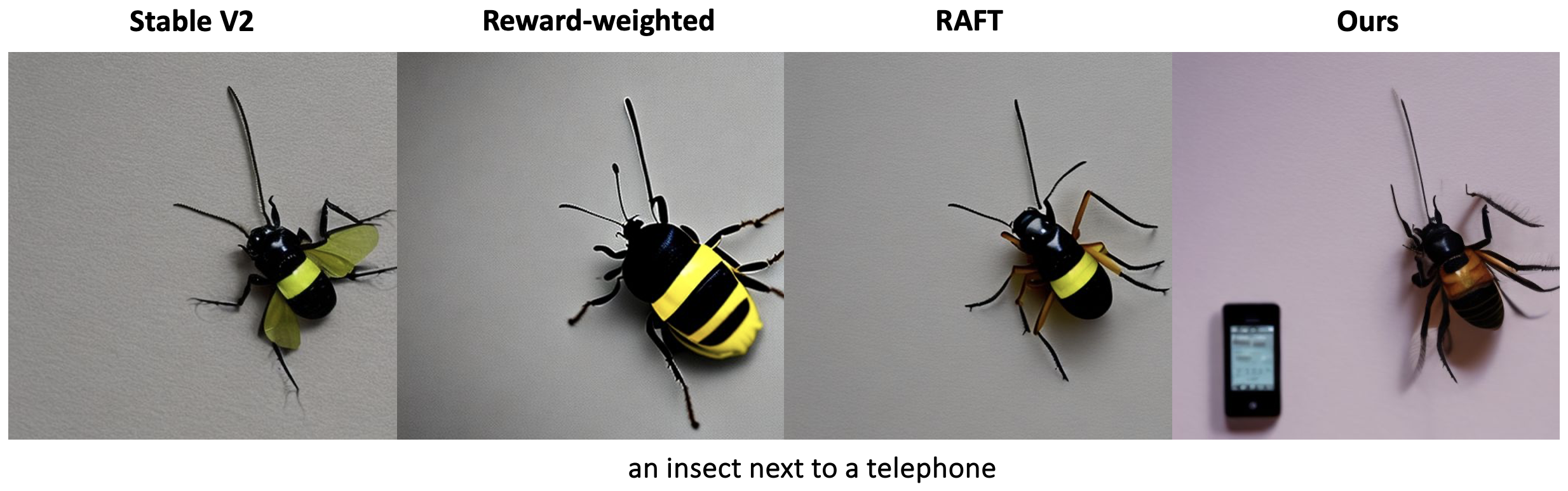 an insect next to a telephone
