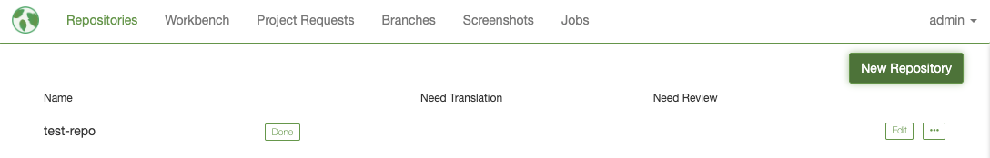 Edit Repository Button